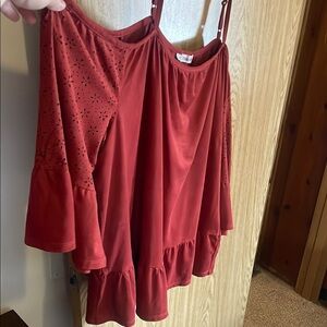 Maurice’s Rust Cold Shoulder Tunic